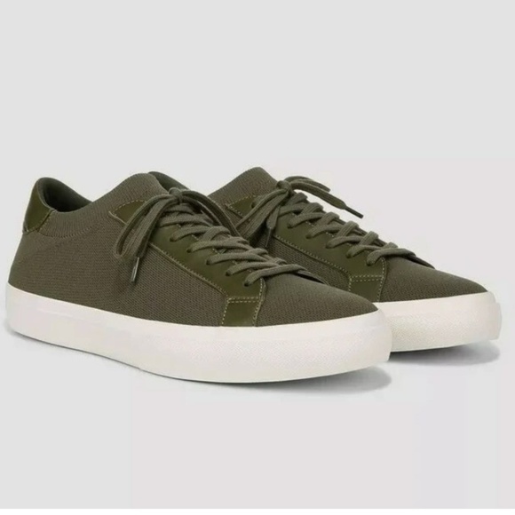 Vince Fulton Men's Knit Sneaker in Olive Smoke Green Size 13 M (MSRP $225)
